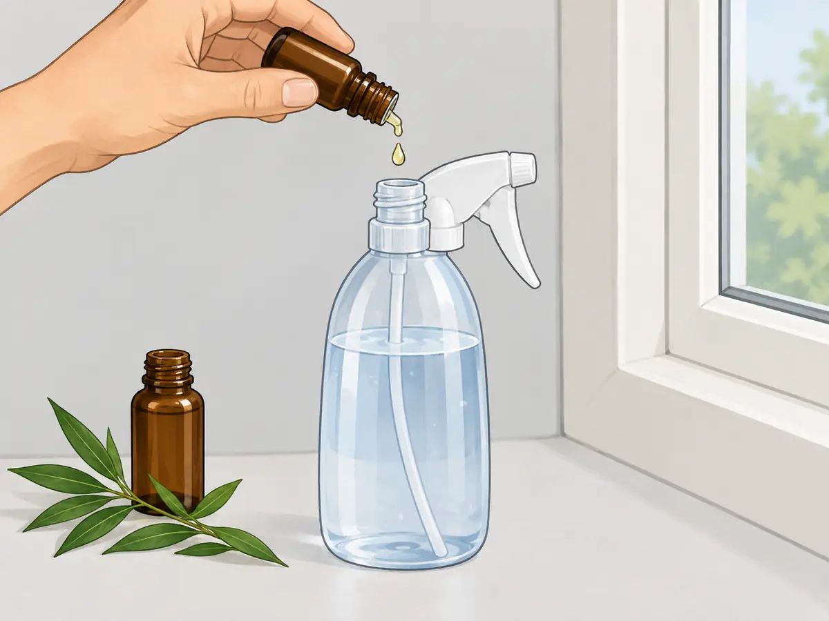 Tea tree oil spray for window frame mold